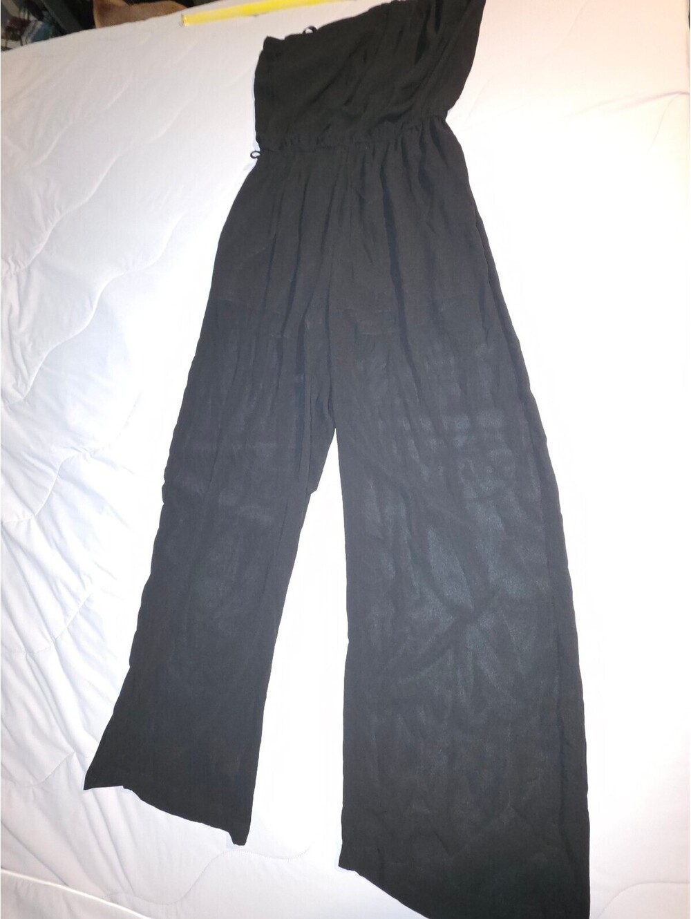 Iris Women’s Black Chiffon Jumpsuit/Romper Sleeveless Size XL   Black